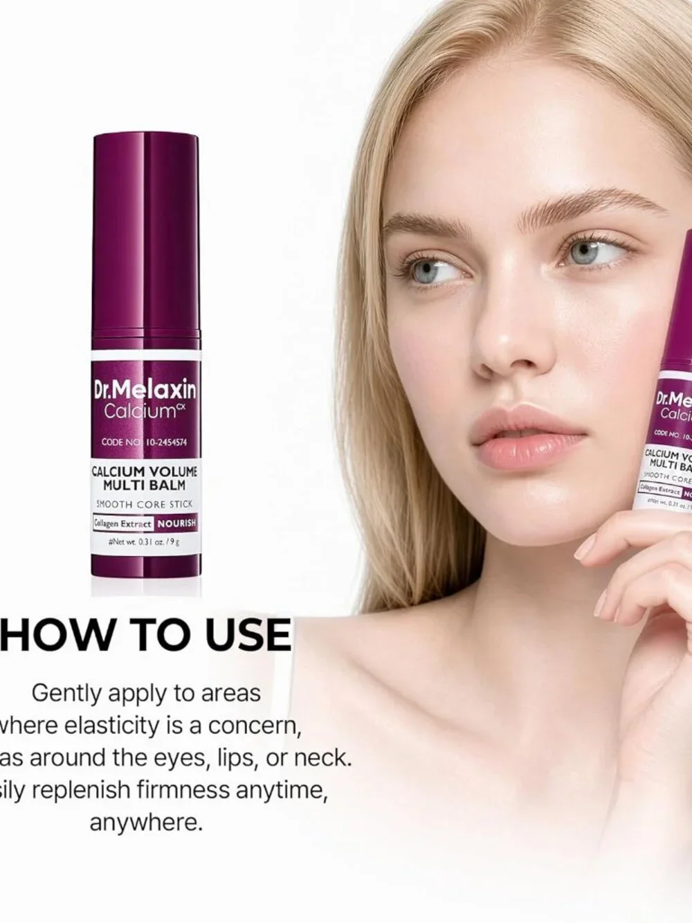 Dr.Melaxin Collagen Multi Balm Stick, Calcium & Adenosine Korean Wrinkle Stick